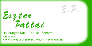 eszter pallai business card